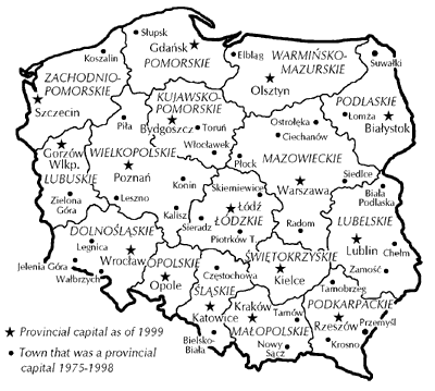 Poland: from 1999 map (large)